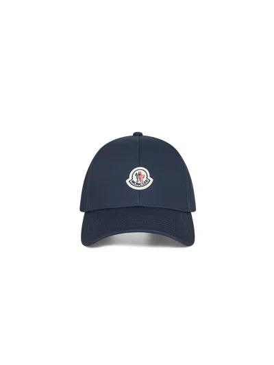 Moncler Blue Cotton Gabardine Baseball Cap