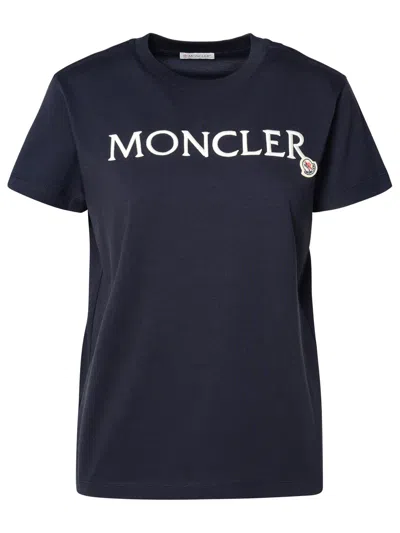 Moncler Blue Cotton T-shirt