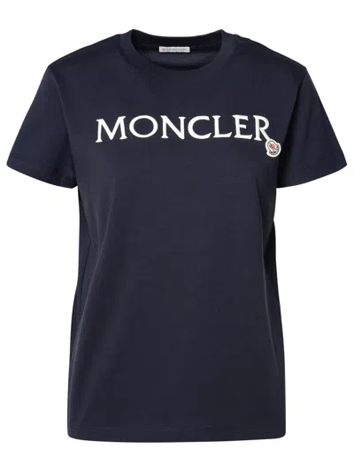 Moncler Logo Print T-shirt - 黑色 In Nero