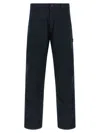 Moncler Cotton Trousers With Belt Loops And Pockets In Blue