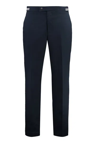 Moncler Blue Cotton Trousers For Men | Ss24 Collection