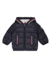 Moncler Merary Blue Down Jacket For Baby Boy With Logo In Blue