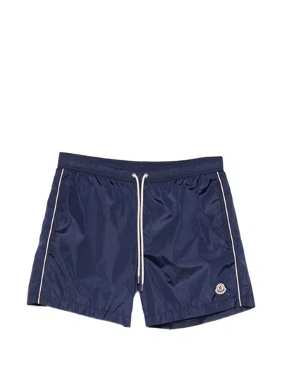 Moncler Drawstring Swim Trunks In Blue