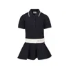 Moncler Short Sleeve Dress In Blue