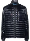 MONCLER BLUE HIGH-SHINE PADDED JACKET