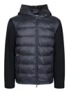 Moncler Down Front Cardigan In Blue