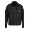Moncler Checked Long Sleeve Shirt In Blue