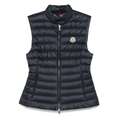 Moncler Blue Jackets - Waistcoat & Gilets Women