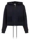 Moncler Zip Up Hoodie In Blue