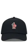 Moncler Blue Logo Baseball Hat In Blue