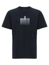 Moncler Midnight Graphic Print Crew Neck T-shirt In Blue