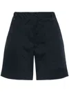 MONCLER BLUE LOGO-PATCH SHORTS