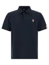 Moncler Blue Logo Polo Shirt In Blue
