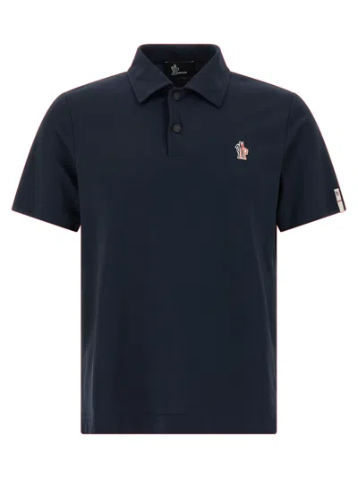 Moncler Blue Logo Polo Shirt