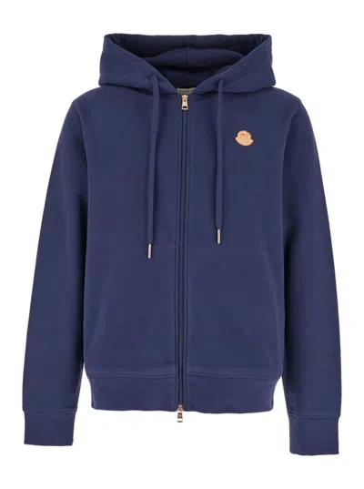 Moncler Blue Logo Regular Hoodie