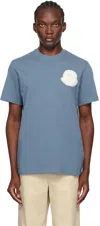 Moncler Blue Logo T-shirt In 71g - Light Blue