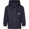 MONCLER BLUE LUSALA WINDBREAKER FOR BOY WITH LOGO