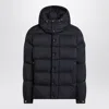 Moncler Blue Maya 70 Down Jacket With Hood In Black