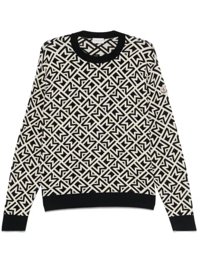 MONCLER BLUE MONOGRAM SWEATER