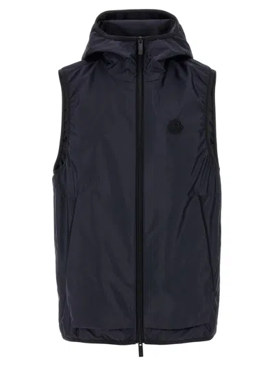 MONCLER MEN BLUE MORETAN VEST, XXL LUXURY SWEATERS & KNITWEAR FOR MEN DARVEYS