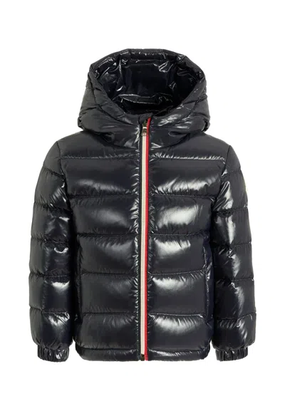 Moncler Kids' Blue New Aubert Down Jacket For Boy With Logo