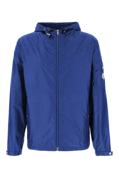Moncler Blue Nylon Etiache Windbreaker In Bluette
