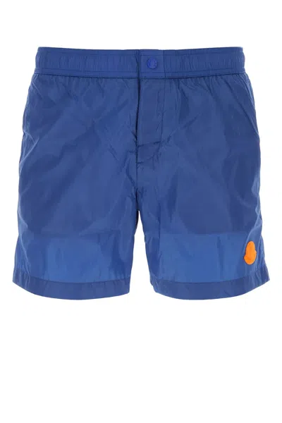 Moncler Blue Nylon Swimming Shorts