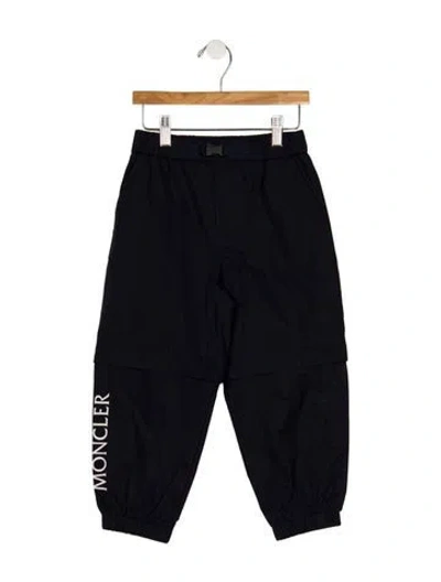 Pre-owned Moncler Babies' Blue Pants With Elastic Waist And Buckle Closure