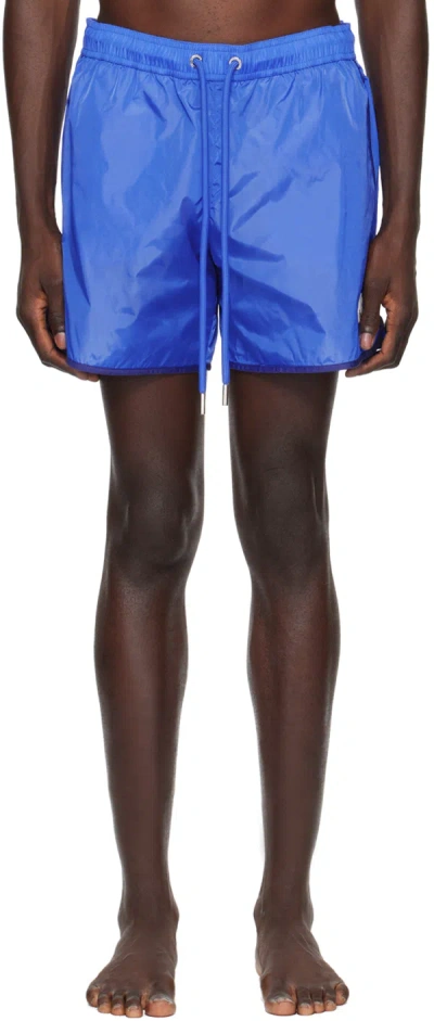 Moncler Basic Drawstring Swim Trunks In 719 Blue