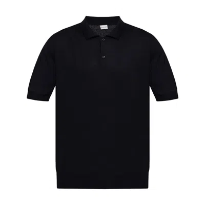 MONCLER MONCLER BLUE POLO SHIRTS MEN