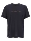 Moncler Logo Crewneck T-shirt In Black