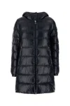 Moncler Blue Quilted Jacket In Black