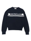 Moncler Blue Ribbed Sweater In Blue