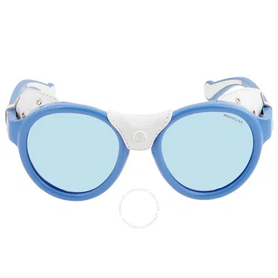 Moncler Blue Round Unisex Sunglasses Ml0046 84c 52