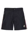 Moncler Mens Navy Logo-patch Relaxed-fit Swim Shorts Xl In Blue