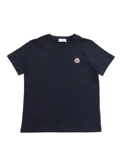 Moncler Kids' Blue T-shirt With Logo