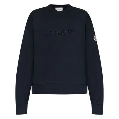 Moncler Blue Tops - Sweatshirts Women In Black