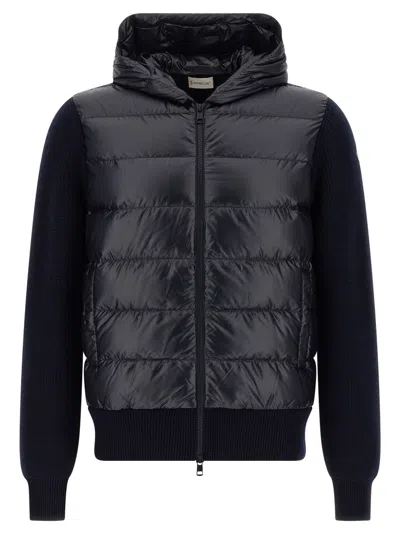 Moncler Blue Wool Cardigan