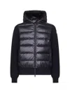 Moncler Men Zip-up Jacket Black In Blue
