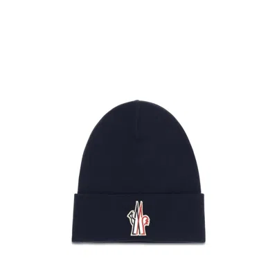 Moncler Blue Wool Oves Aries Beanie