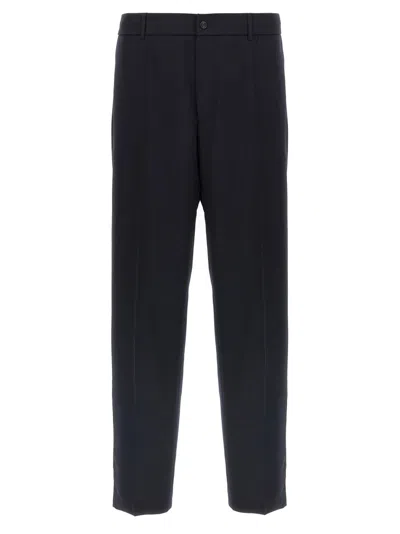 MONCLER BLUE WOOL PANTS
