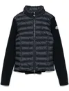 Moncler Padded Zip-up Cardigan In Blue