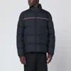 Moncler Blue Zip Jacket In Black