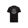 Moncler Cotton T-shirt With Logo On The Front In Black