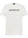 Moncler T-shirt Mit Verschwommenem Logo In Weiss