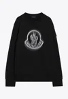 Moncler Blurred Logo Sweatshirt In Black