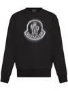 Moncler Blurred Logo Sweatshirt In Black
