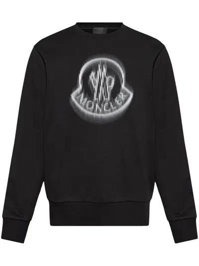 MONCLER BLURRED LOGO SWEATSHIRT