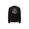 Moncler Blurred Logo Sweatshirt In Black