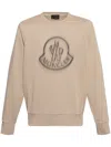 Moncler Blurred Logo Graphic Sweatshirt In Neutrals
